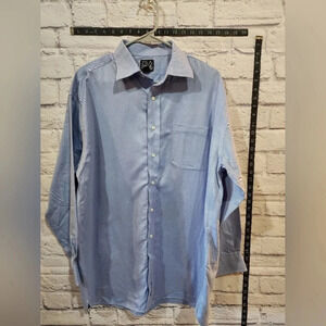 Jos A. Bank Blue and White Pin Stripe Men's Dress Shirt Sz 16 1/2 - 33